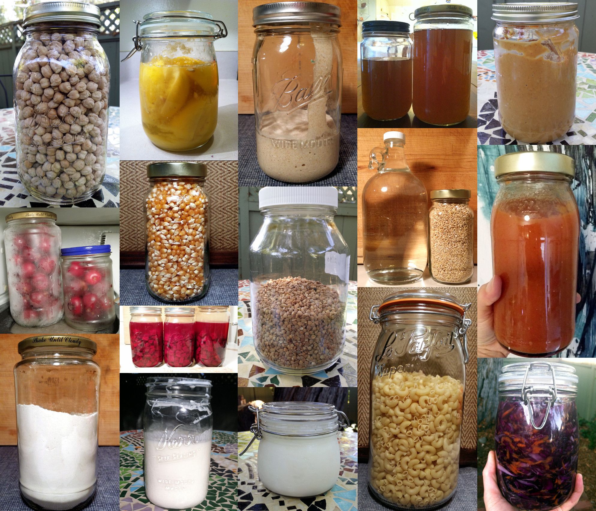Zero waste kitchen with glass containers reducing plastic use